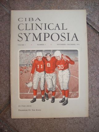 Ciba Clinical Symposia 1953 Frank Netter Disorders Of The Knee - Football Cover