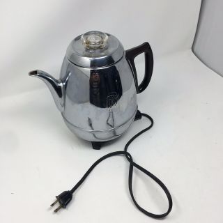 Vintage GE - General Electric 18P40 Chrome Pot Belly 9 Cup Coffee Pot Percolator 2