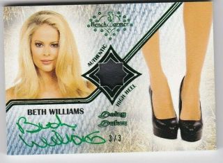2015 Benchwarmer Daizy Dukez Beth Williams Auto Authentic High Heels Card 3/3