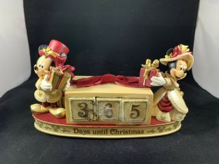 Disney Parks Mickey And Minnie Victorian Christmas Countdown Figurine Calendar