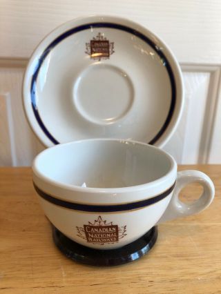 Canadian National Railways Cup And Saucer Duraline Grindley Hotelware England H
