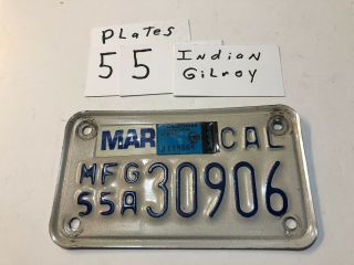 California Manufacturer Motorcycle License Plate 2004 Rare