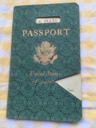 Usa 1949 Passport Post Wwll Philippines U.  S.  Dependents Photograph - Stamped