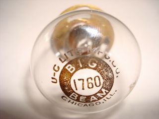 Rare Vintage Big Beam 1760 U - C Lite Mfg.  Co.  Light Bulb & Ge 503 (old Stock)