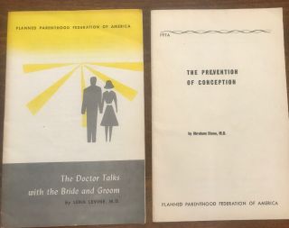2 Vintage Planned Parenthood Booklets From 1947 & 1950