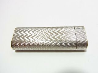 Cartier Paris Gas Lighter 30 Microns Oval Silver Plated (g 4