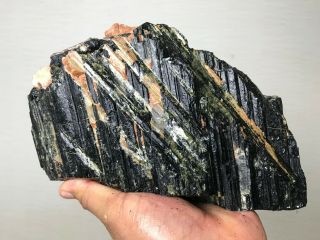 Large Schorl Black Tourmaline Crystal Rough 11.  5 Lbs - From India