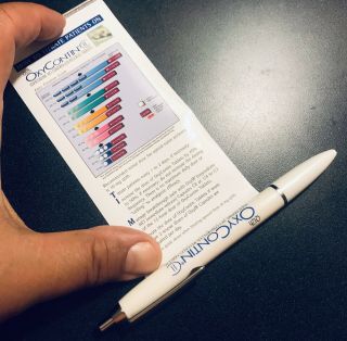 Oxycontin Pen Drug Rep Promo Window Shade Style Advertising