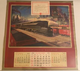 1945 Pennsylvania Railroad Calendar - Complete