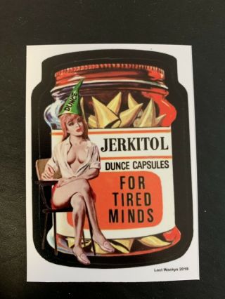 2018 Wacky Packages Variations Series Concept Card 1/2 Jerkitol