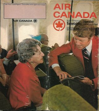 September 4,  1978 Air Canada Timetable System Map Schedules