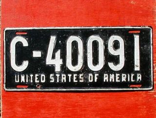 1949 Us Forces Germany C - 40091 License Plate
