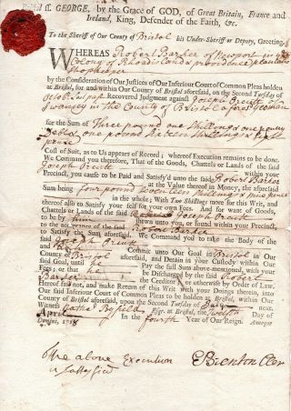 1718,  Newport,  Rhode Island,  Robert Barker,  Shopkeeper,  Wants Money,  E.  Brenton