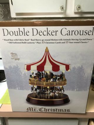 Mr Christmas Carousel Double Decker Carousel Merry Go Round 1993 Does Not Spin