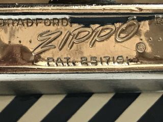 1950’s Zippo Lighter Navajo Trucking Company Brass Indian Engraved Beth w Box 4