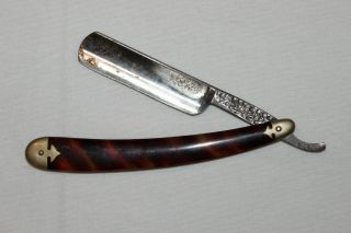 Vintage 3/4 " Straight Razor Robeson Shur - Edge 30 - M - 400 Hammered Blade
