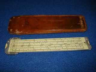 Vintage Pickett Model 600 Log Slide Rule Synchro Scale W/leather Case
