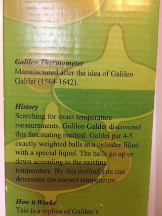 galileo glass thermometer Multicolor 6
