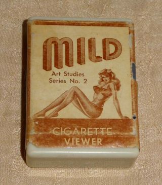 Vintage Art Studies Pin - Up Girl Cigarette Viewer Series No.  2 20 Nudie Pics