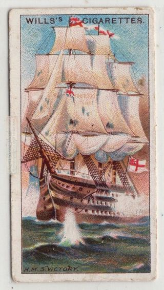 1765 Hms " Victory " Lord Nelson Navy Battle Trafalgar 100,  Y/o Trade Card