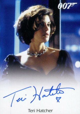 James Bond Archives Spectre 2016 Autograph Card Teri Hatcher As Paris Carver