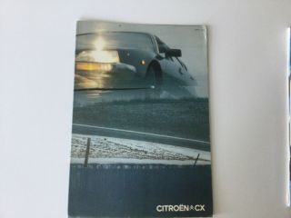 Rare Old Citroen Brochure - Vintage - Cx Athens And Gti