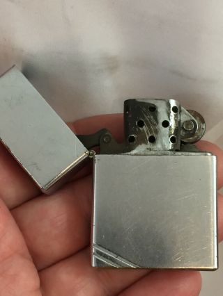 1938 - 41 REPAIRED Four Barrel Hinge Square Corners with Slash Marks Zippo Lighter 5