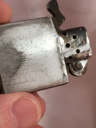 1938 - 41 REPAIRED Four Barrel Hinge Square Corners with Slash Marks Zippo Lighter 7