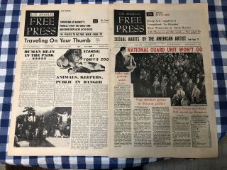 4 Issues Of The Los Angeles Press - 1967,  1968 And Two From 1969