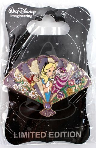 Walt Disney Imagineering Wdi D23 Princess Alice Floral Fan Pin Le 300