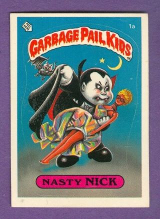 1985 Topps Garbage Pail Kids 1a Nasty Nick (matte) -