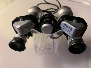 Vintage Selsi Lightweight Binoculars 6x15 Binoculars W/case