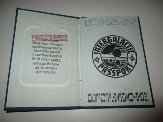 Star Wars,  TESB Authentic INTERGALACTIC PASSPORT Not - Stamped,  Not Numbered ' 79 4