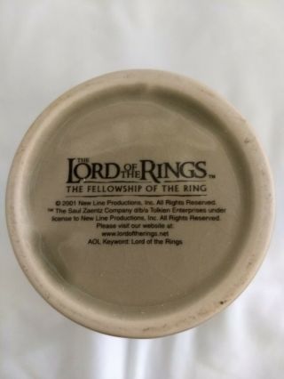 Lord of the Rings Ceramic Glass Prancing Pony 2001 Fellowship of the Ring 4