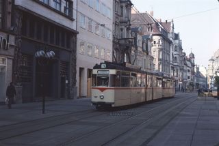Erfurt 181 On Anger Signed Line 1 To Nordbahnhof 1978 Kodachrome Slide