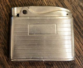 Vintage Ronson Adonis Sterling Silver Pocket Cigarette Lighter Pinstriped 2 " 54g