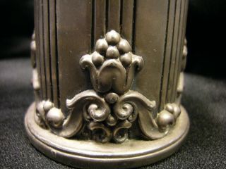 RARE 1935 Ronson Touch Tip Table Lighter - Silver Plate?Floral Design - Parts/Repair 6