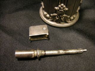 RARE 1935 Ronson Touch Tip Table Lighter - Silver Plate?Floral Design - Parts/Repair 7
