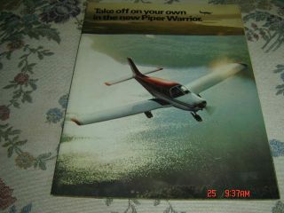 Vintage 1974 Piper Warrior Aircraft Brochure