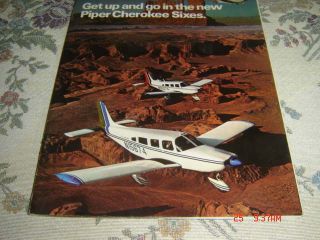 Vintage 1974 Piper Cherokee Sixes Aircraft Brochure