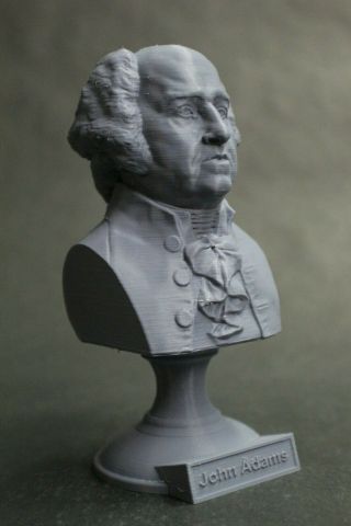 John Adams 5 Inch 3d Printed Bust Dc President 2 Art