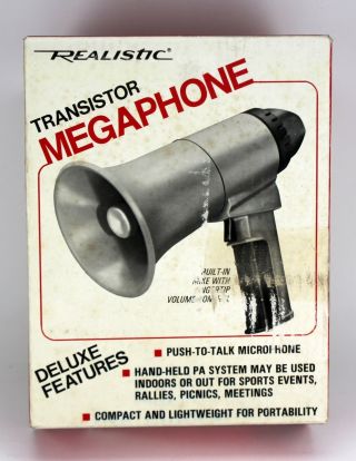 Vintage Radio Shack Realistic Transistor Megaphone & Box