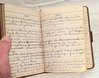 Old Handwritten 5 Year Ladies Diary West York Or East Pennsylvania Much Info 5