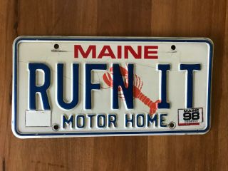 1998 Maine Vanity License Plate
