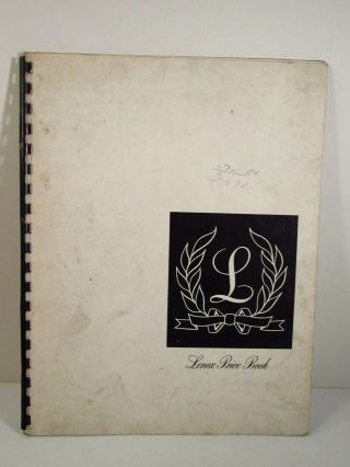 Rare 1954 - Lenox China Booklet / Sales Brochure / Price List With Order Form