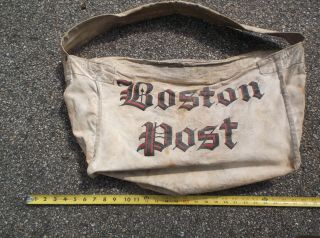 Vintage Canvas Boston Post Newspaper Carrier Bag