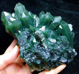 650g Natural Beauty Rare green Quartz Crystal Cluster Mineral Specimen wu107 3