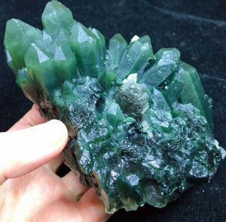 650g Natural Beauty Rare green Quartz Crystal Cluster Mineral Specimen wu107 4