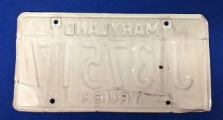 1986 Maryland Truck License Plate J 37517 2
