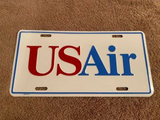 Nos U S Usair Airlines Airplane Airport Metal License Plate Tag Licence Topper